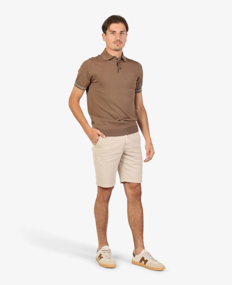 Seven Dials Polo Gebreid - Middelbruin 2 Seven Dials Seven Dials Polo Gebreid - Middelbruin