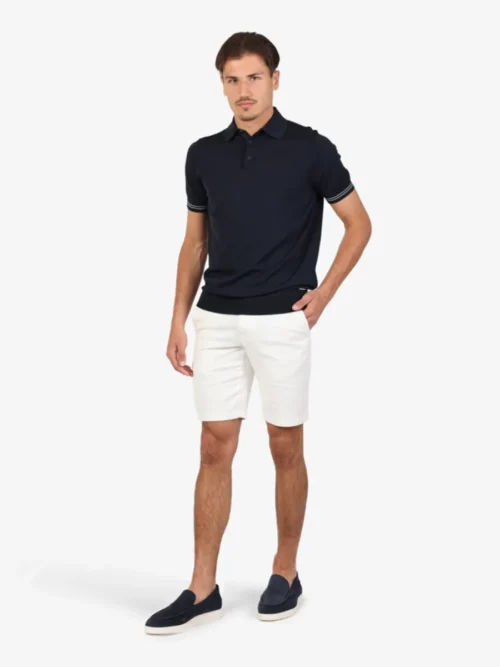 Seven Dials Seven Dials Polo Gebreid - Navy