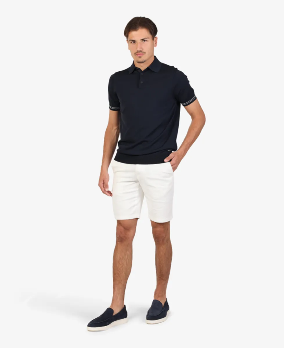 Seven Dials Polo Gebreid - Navy 2 Seven Dials Seven Dials Polo Gebreid - Navy