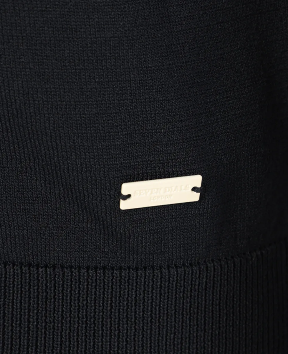 Seven Dials Polo Gebreid - Navy 5 Seven Dials Seven Dials Polo Gebreid - Navy