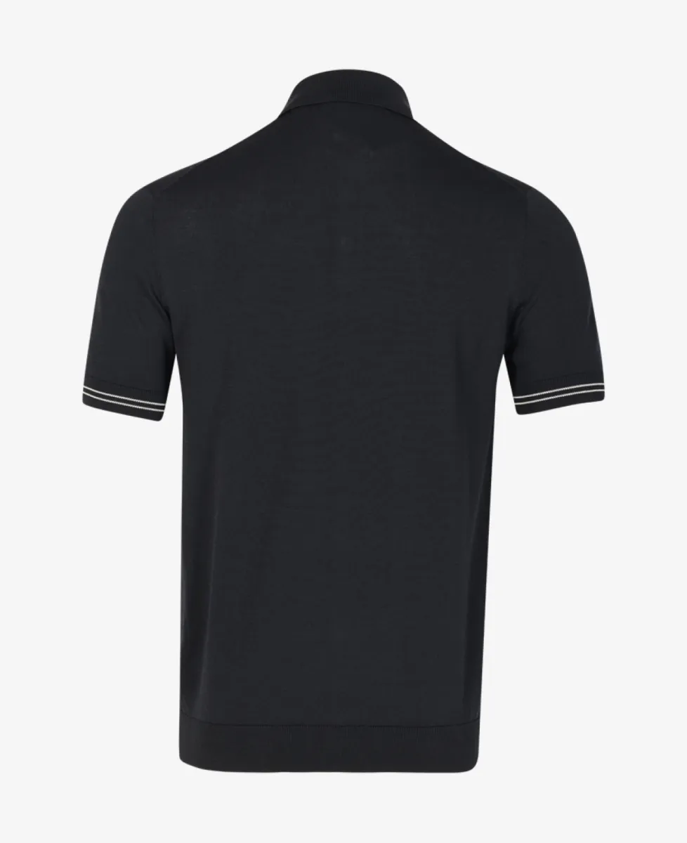 Seven Dials Polo Gebreid - Navy 7 Seven Dials Seven Dials Polo Gebreid - Navy