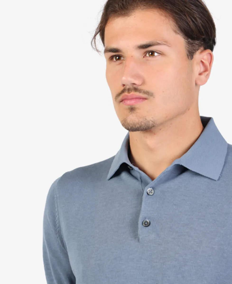 Seven Dials Polo - Middelblauw 4 Seven Dials Seven Dials Polo - Middelblauw
