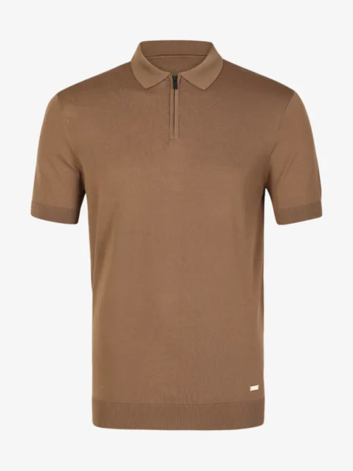 Seven Dials Seven Dials Polo Gebreid - Donkerbruin