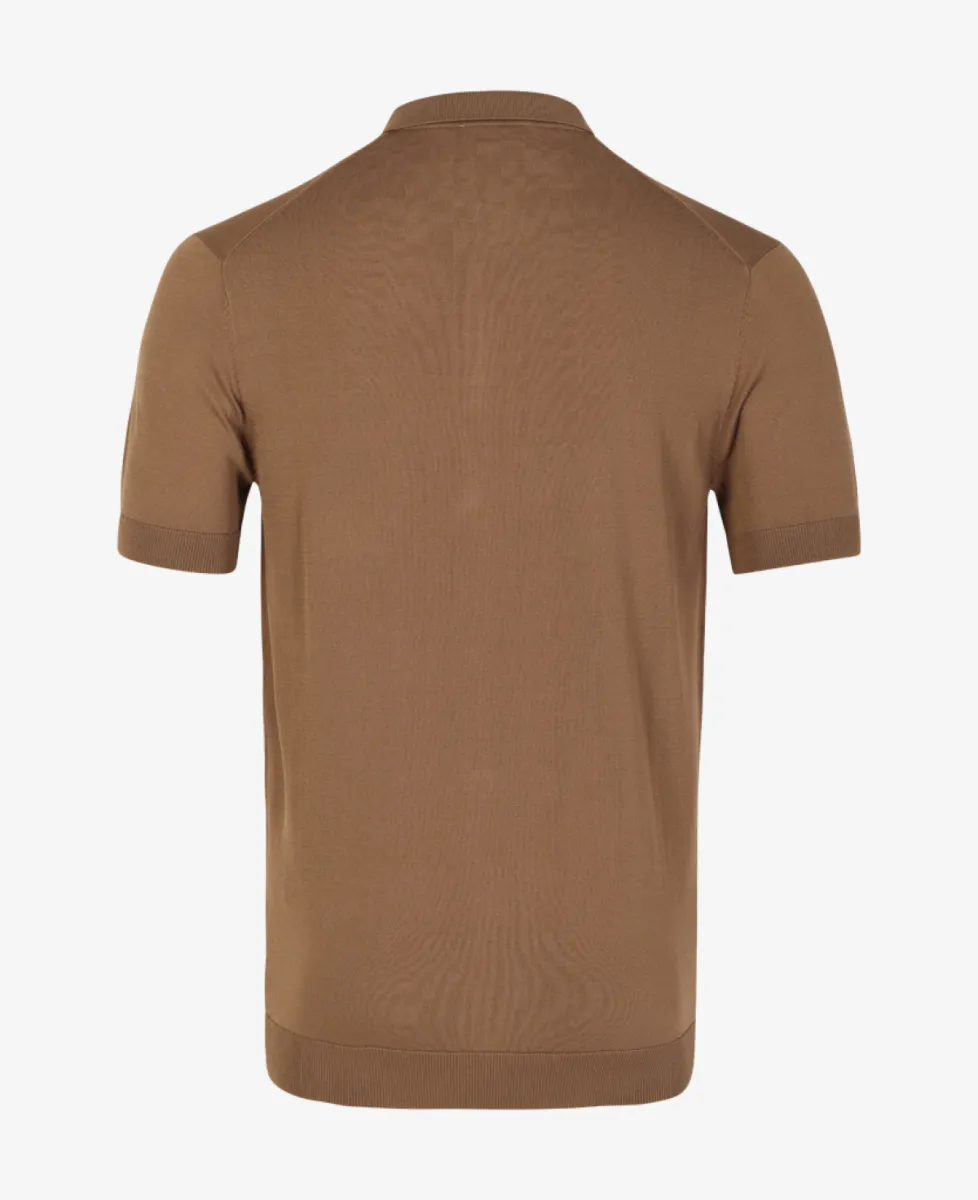 Seven Dials Polo Gebreid - Donkerbruin 7 Seven Dials Seven Dials Polo Gebreid - Donkerbruin