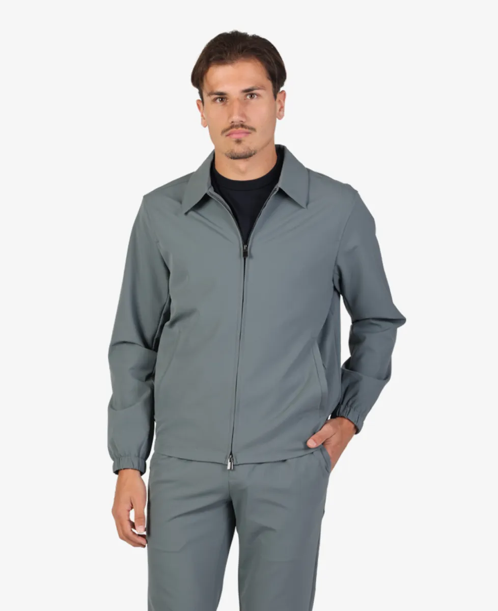 Seven Dials Jeresy Shirt Jacket - Middelgrijs 4 Seven Dials Seven Dials Jeresy Shirt Jacket - Middelgrijs
