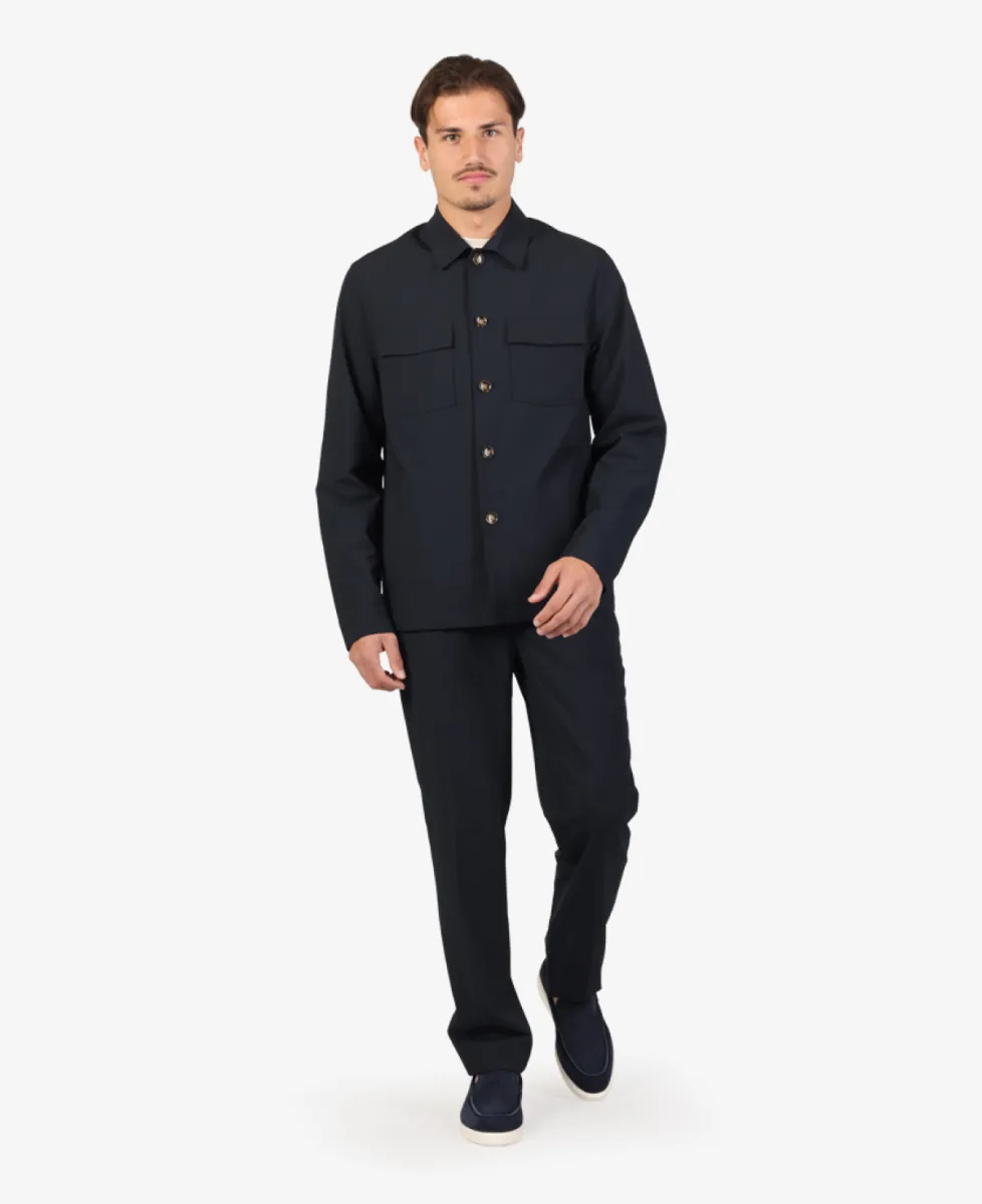 Seven Dials Overshirt - Navy 2 Seven Dials Seven Dials Overshirt - Navy