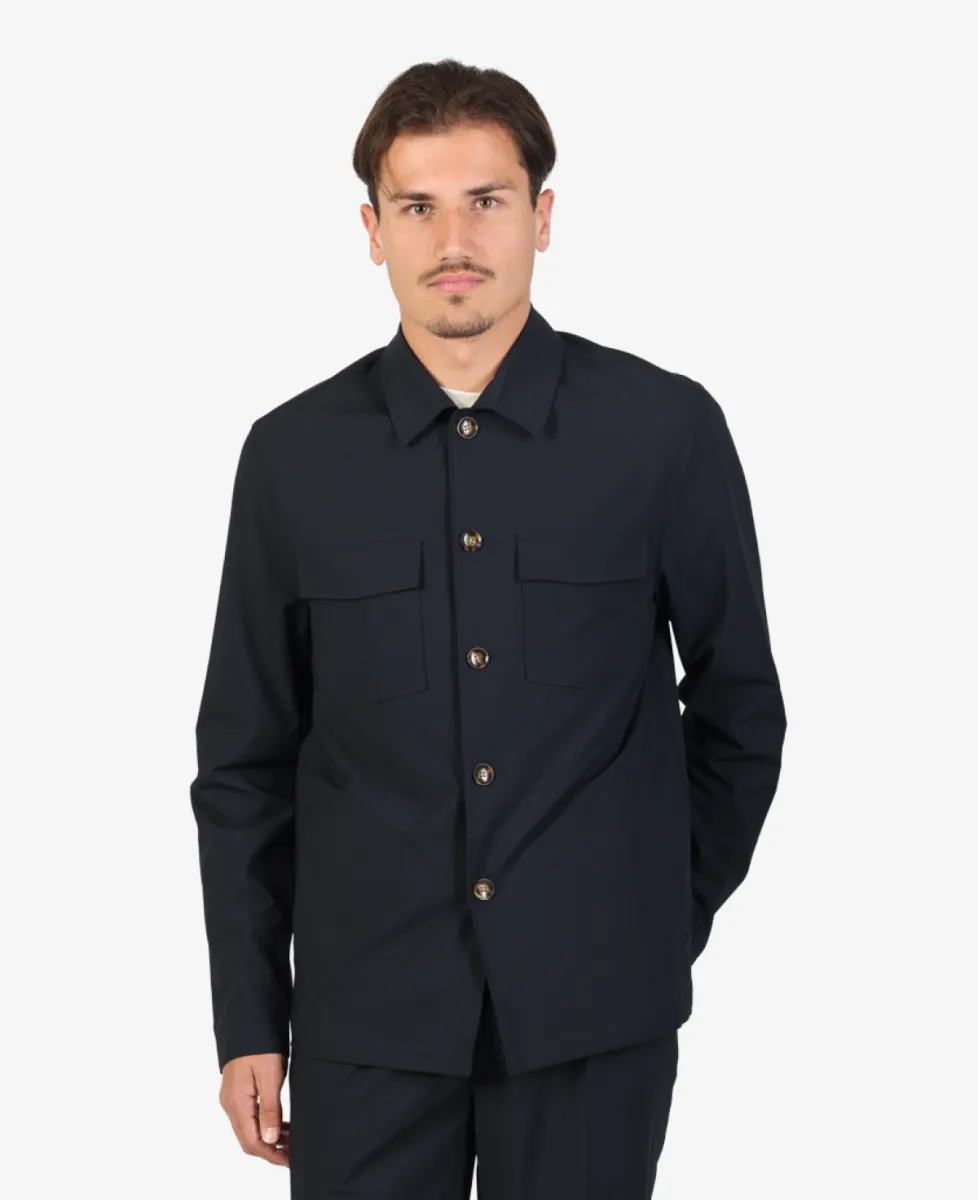 Seven Dials Overshirt - Navy 4 Seven Dials Seven Dials Overshirt - Navy