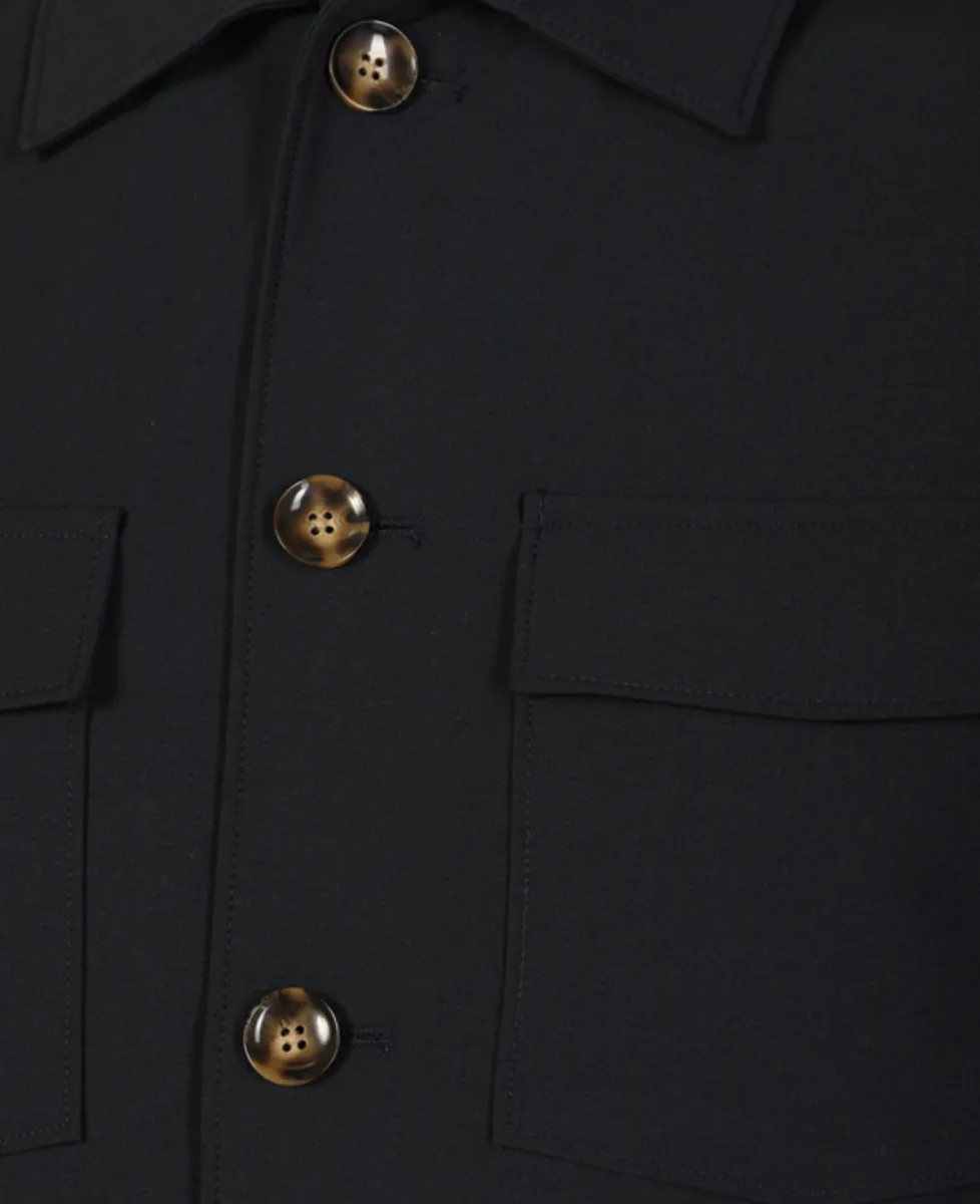 Seven Dials Overshirt - Navy 6 Seven Dials Seven Dials Overshirt - Navy