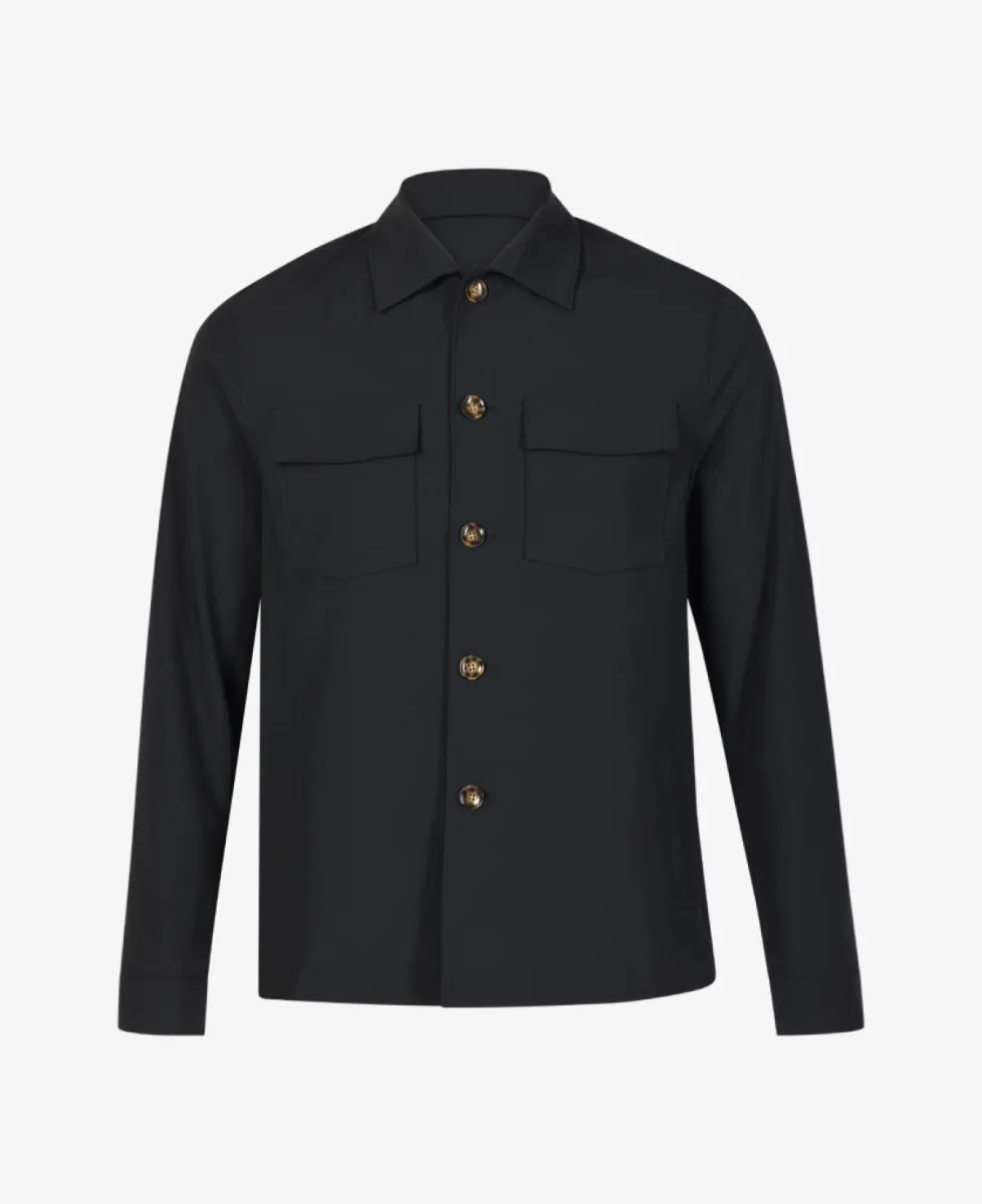 Seven Dials Overshirt - Navy 1 Seven Dials Seven Dials Overshirt - Navy