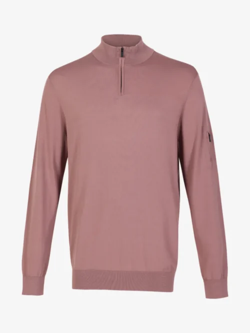 Seven Dials Seven Dials Trui Halfzip - Aubergine