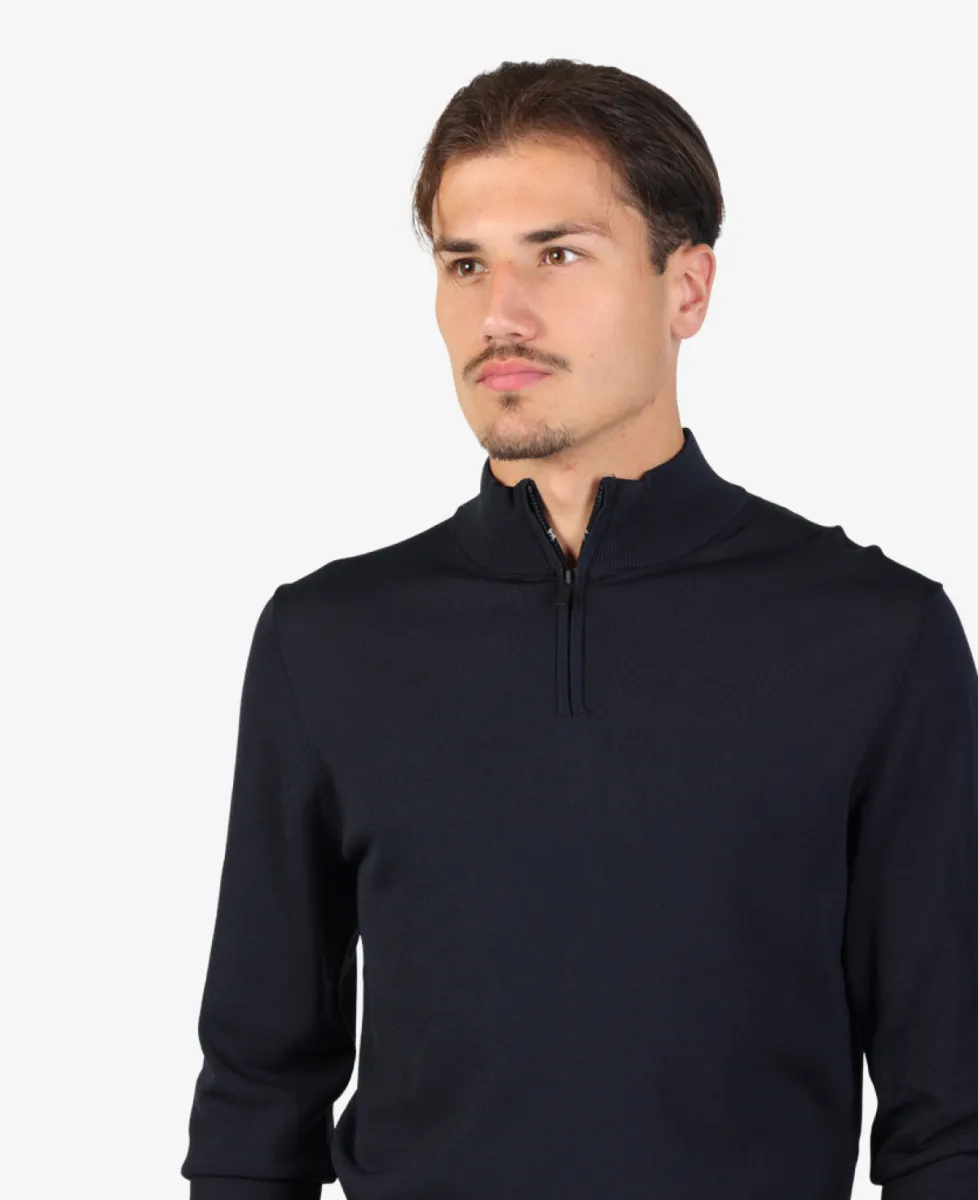 Seven Dials Trui Halfzip - Navy 4 Seven Dials Seven Dials Trui Halfzip - Navy
