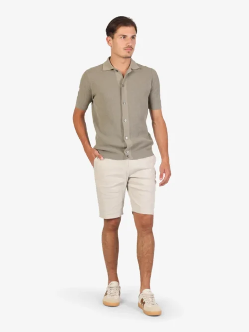 Filippo De Laurentiis Filippo De Laurentiis Doorknoop polo - Taupe