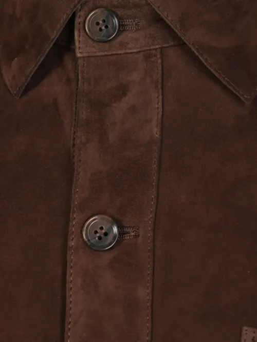 Arma Arma Overshirt Suede - Mud Brown