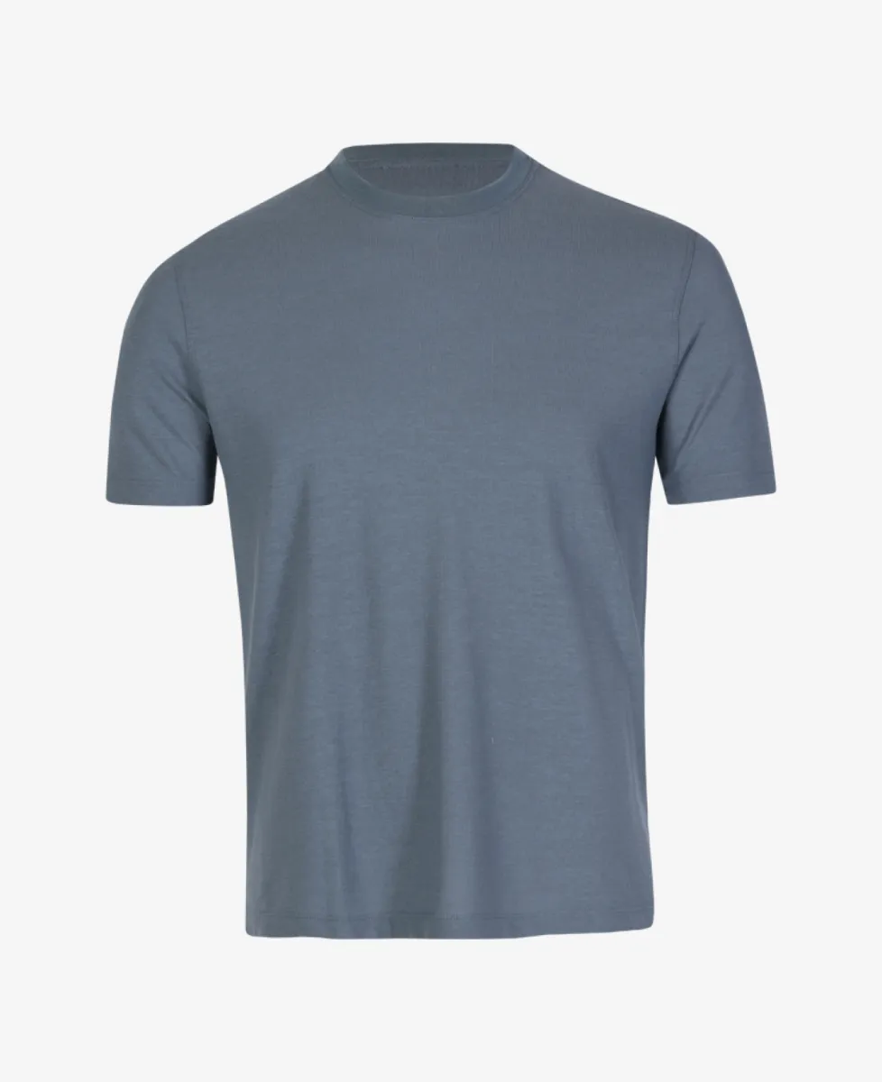 Zanone Ice Cotton T-shirt - Denimblauw 1 Zanone Zanone Ice Cotton T-shirt - Denimblauw