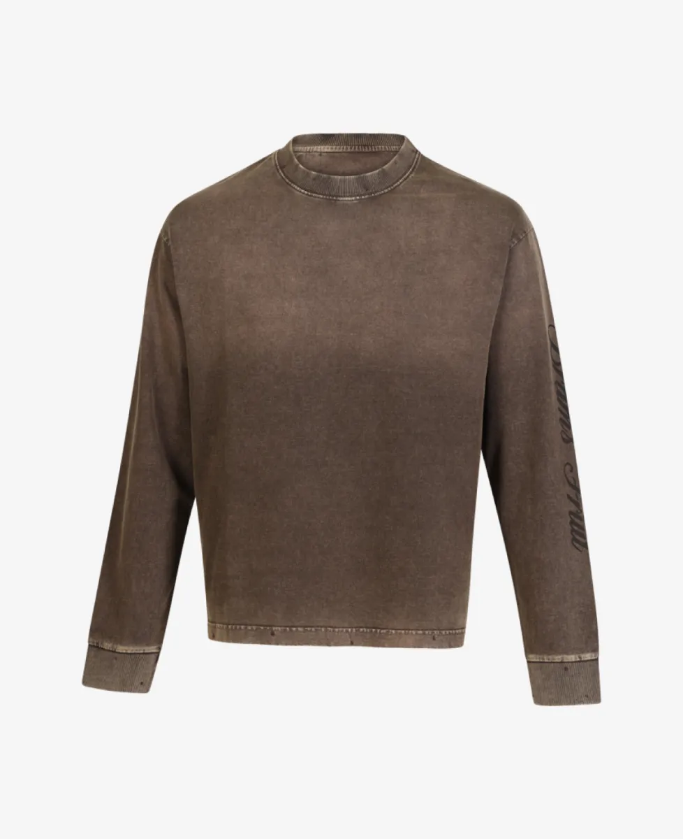 bramsfruit Longsleeve T-shirt - Washed Brown 1 bramsfruit bramsfruit Longsleeve T-shirt - Washed Brown