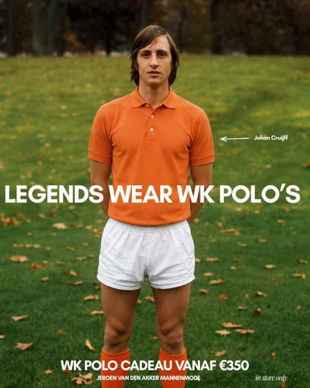 Legends wear wk polo’s ⚽️. 

WK Polo cadeau bij besteding vanaf €350. In store only.